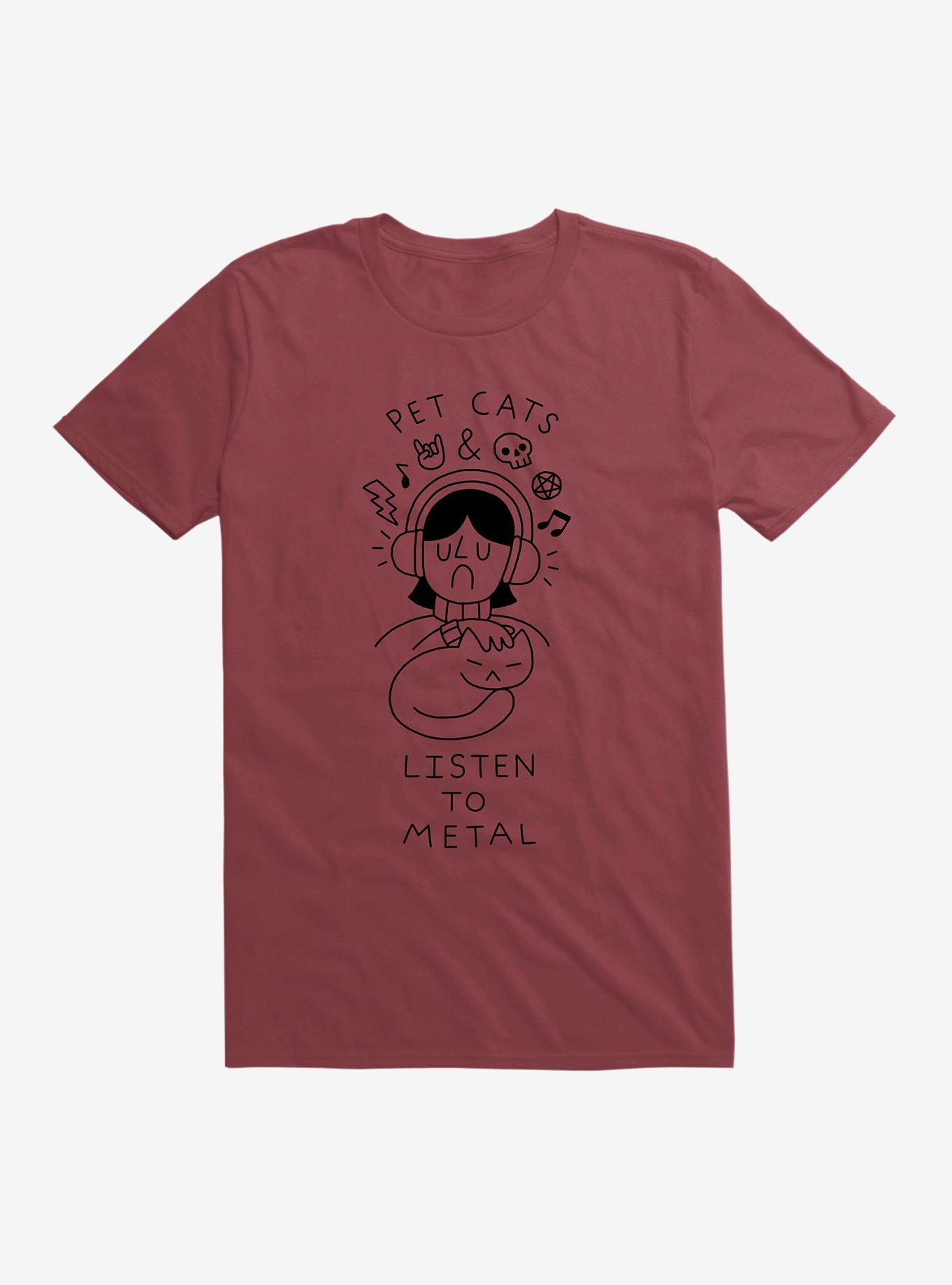 Pet Cats & Listen To Metal T-Shirt, , hi-res