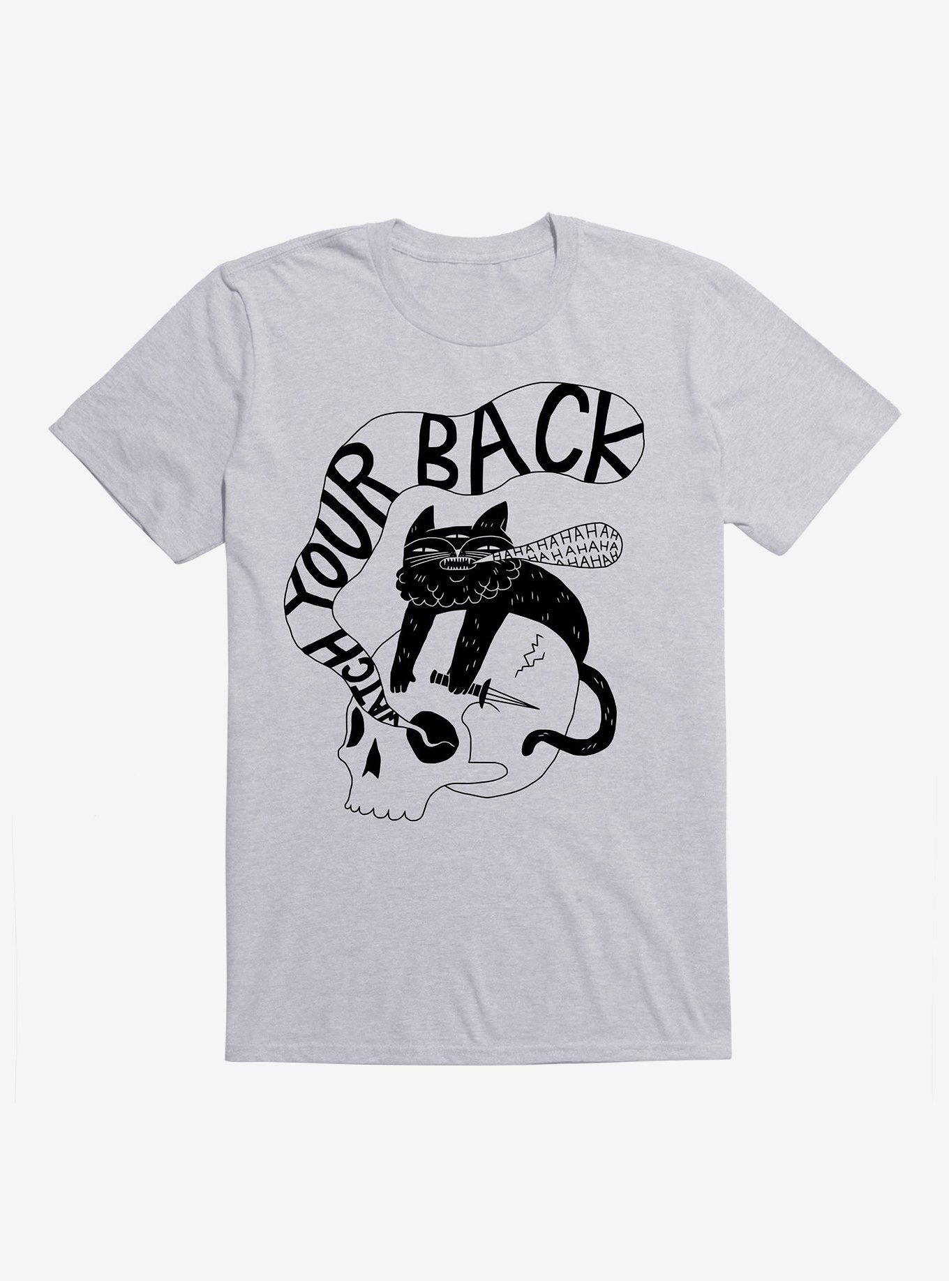 Watch Your Back T-Shirt, HEATHER GREY, hi-res