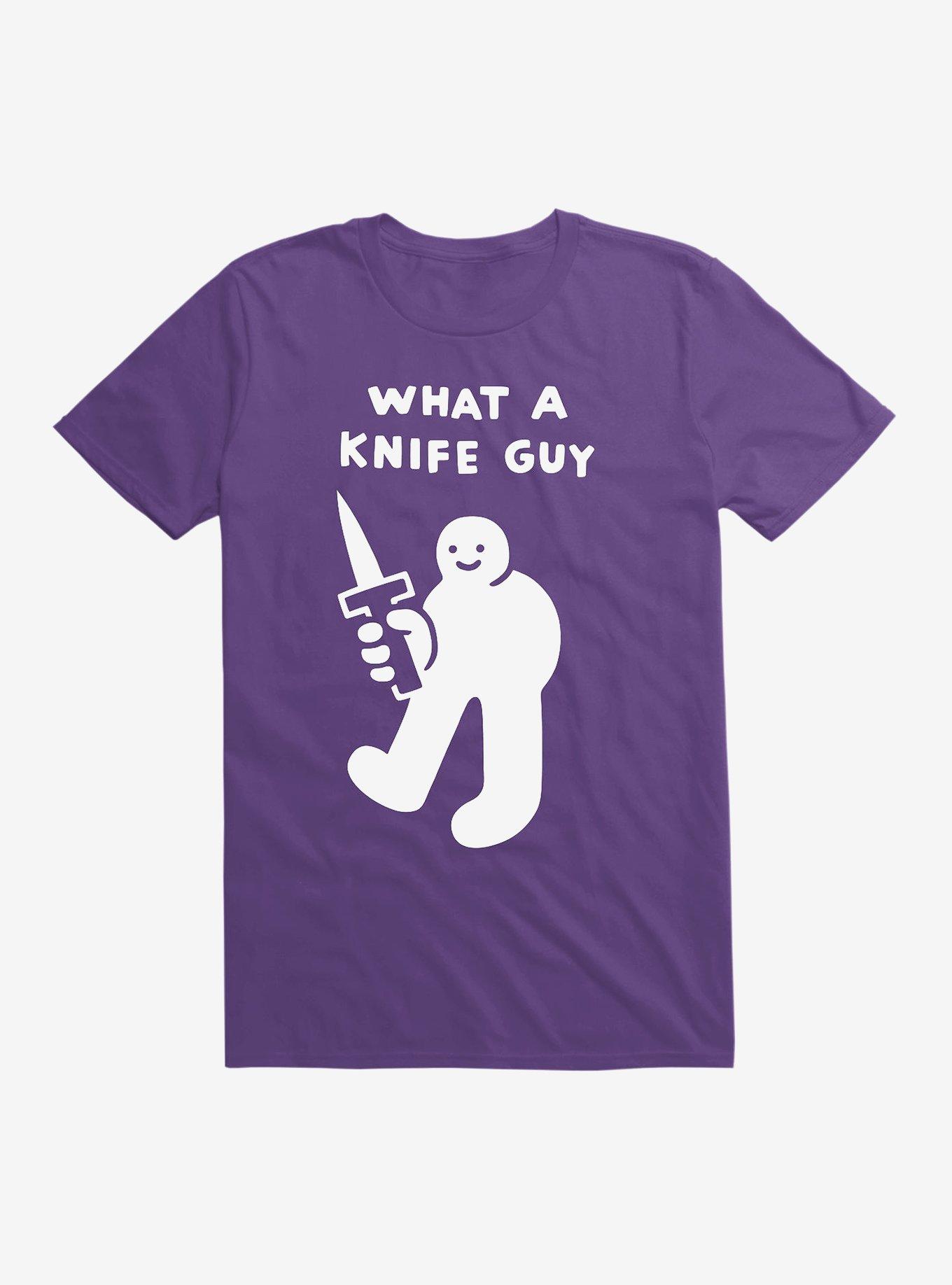 What A Knife Guy T-Shirt, PURPLE, hi-res