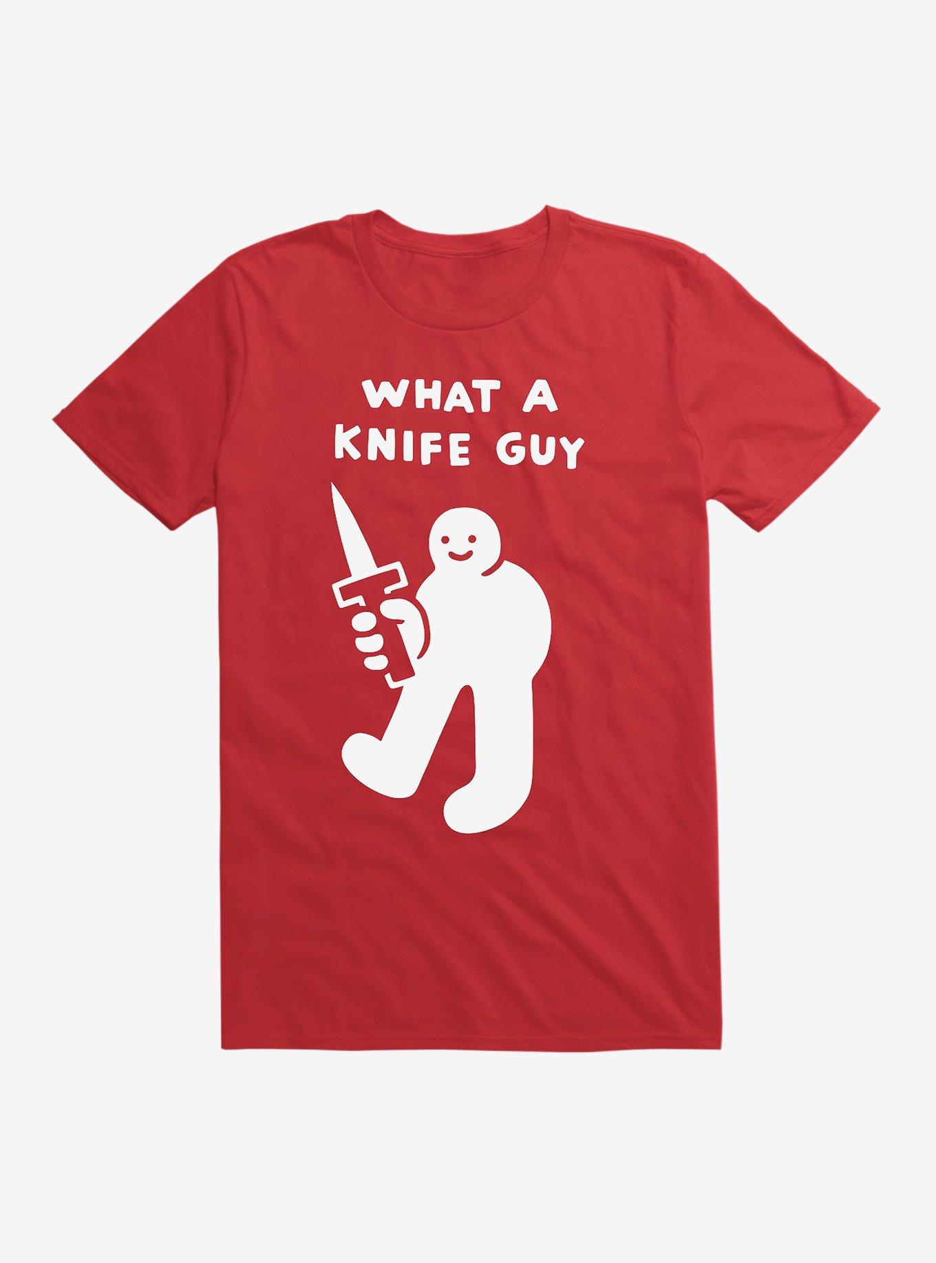 What A Knife Guy T-Shirt, RED, hi-res