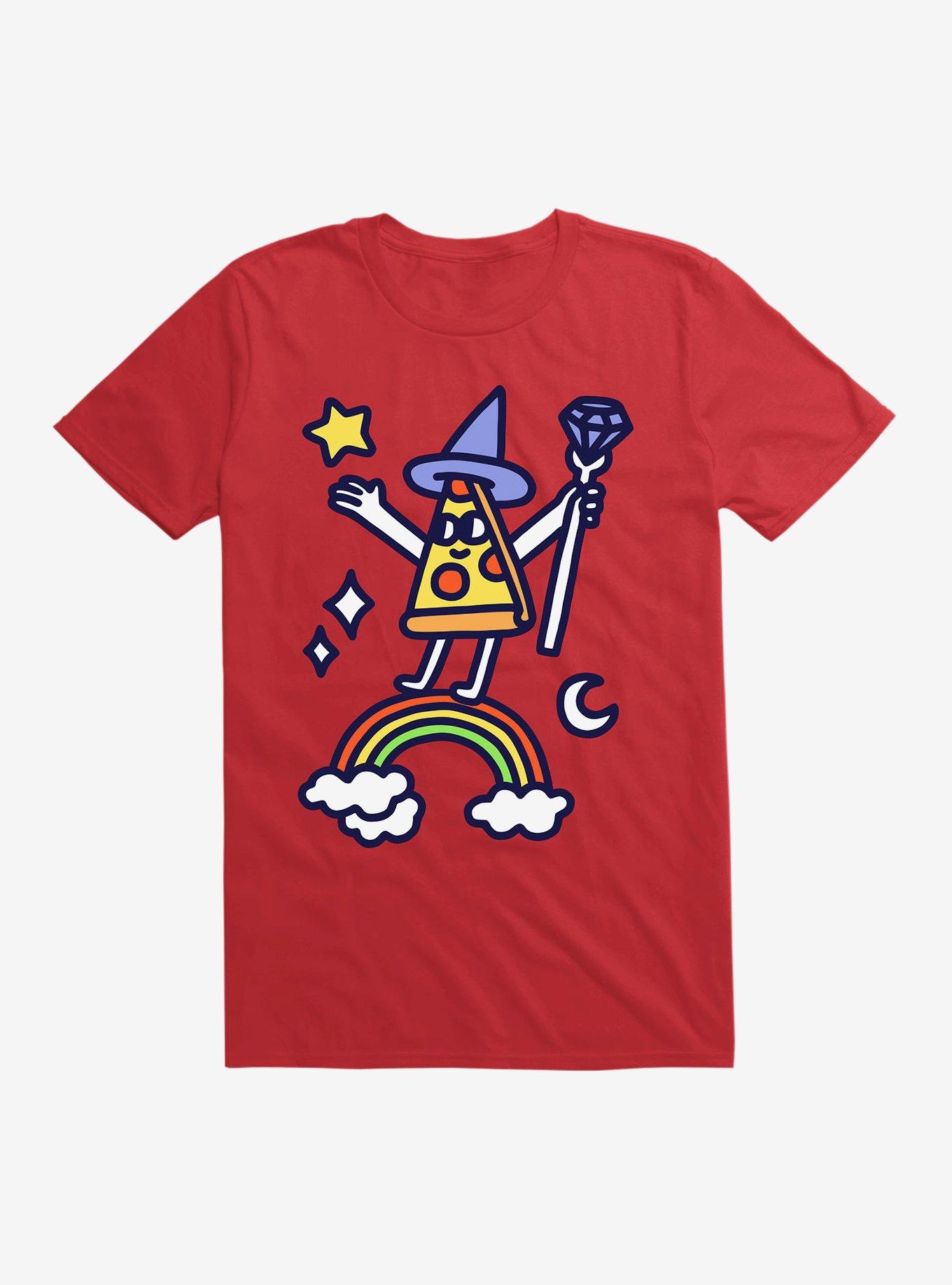 Wizard Pizza T-Shirt, RED, hi-res