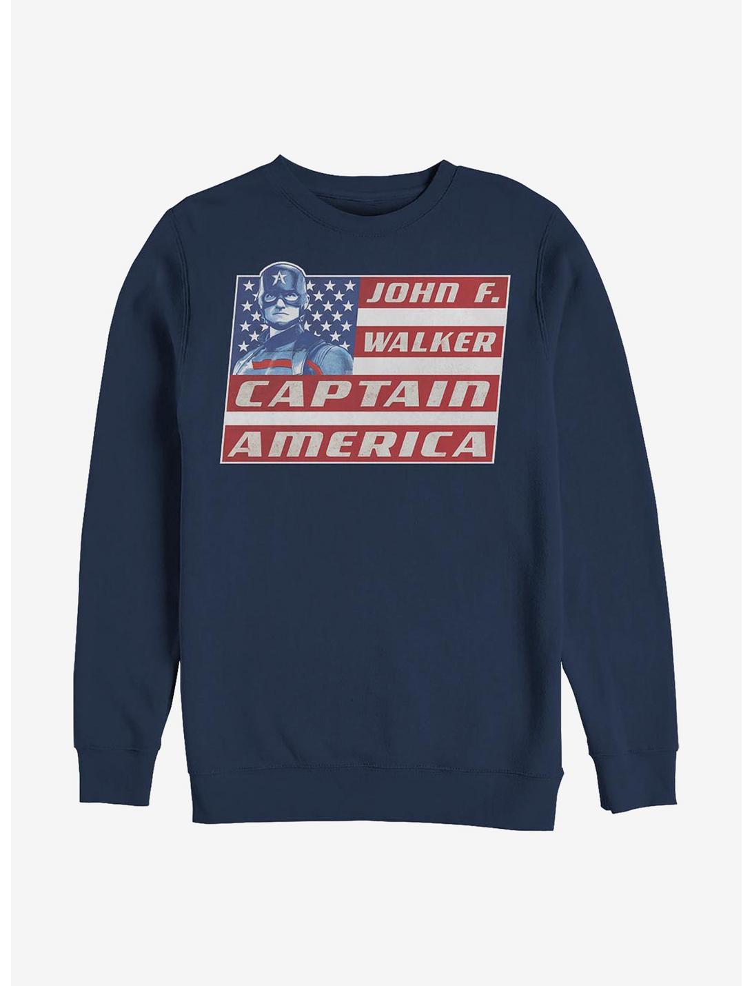 Marvel The Falcon And The Winter Soldier Captain Walker Sweatshirt, NAVY, hi-res