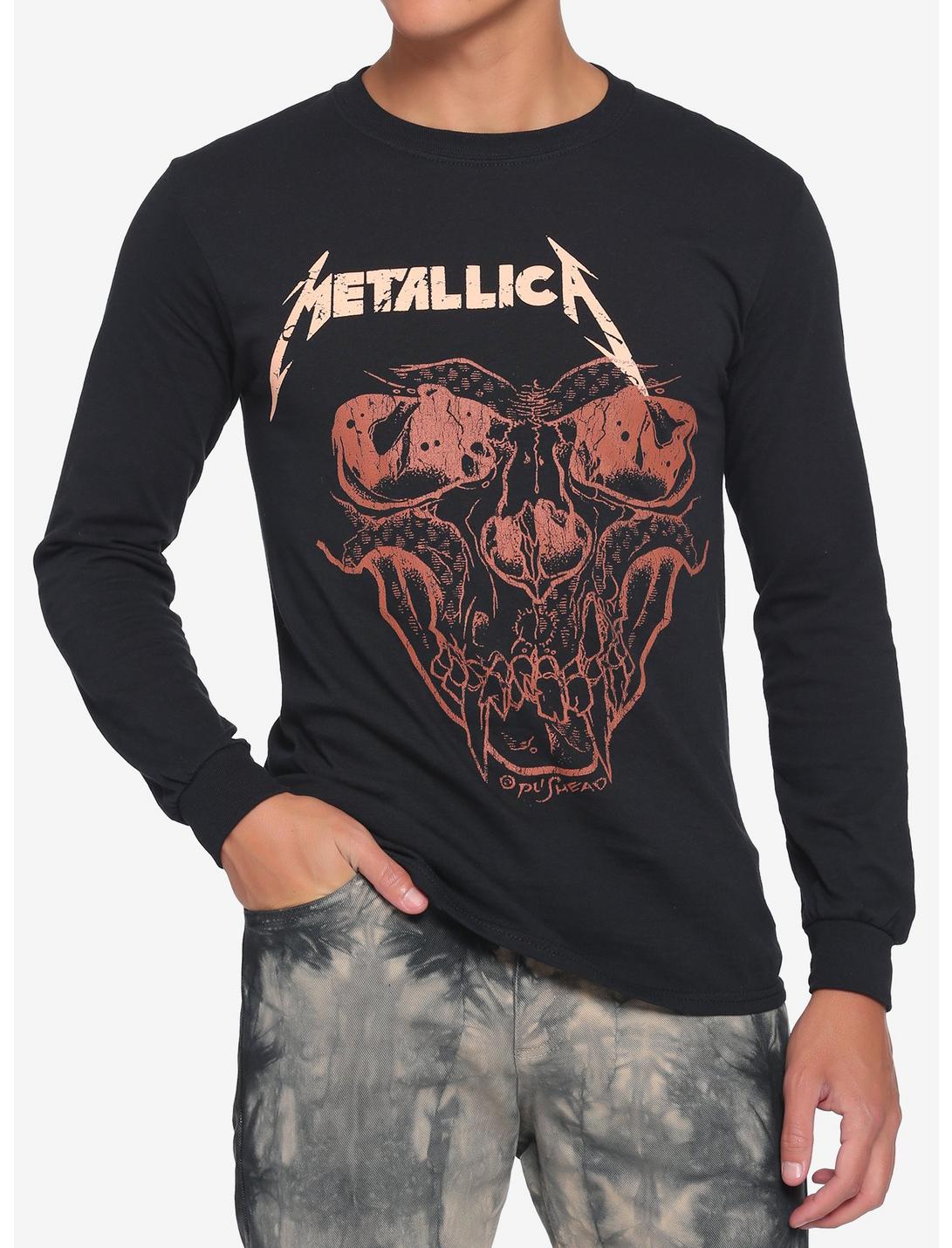Metallica Hall Of Fame Skull Long-Sleeve T-Shirt, BLACK, hi-res