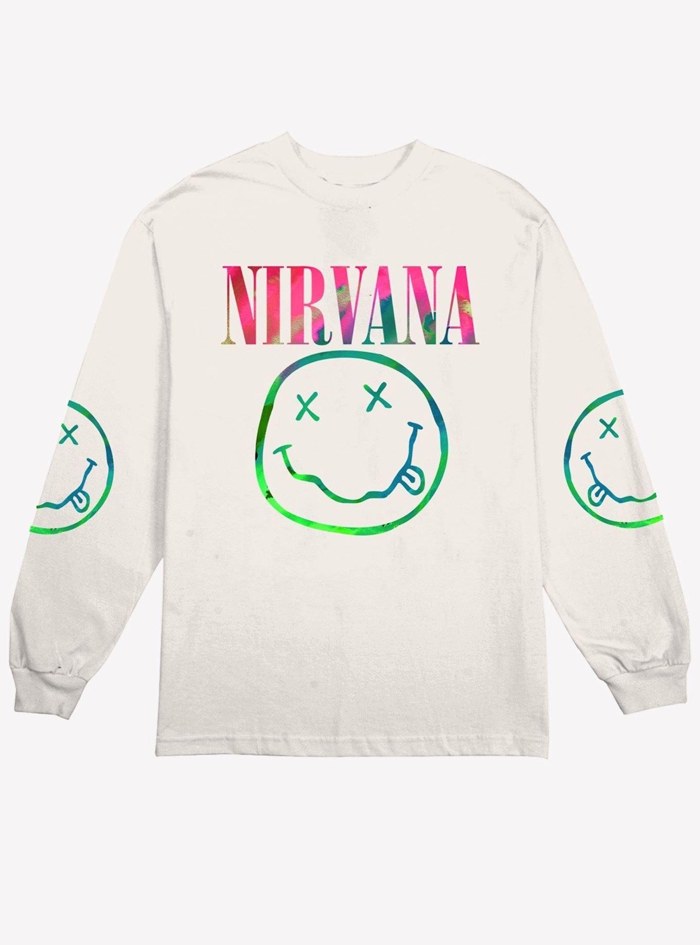 Nirvana Logo Long-Sleeve T-shirt, CREAM, hi-res