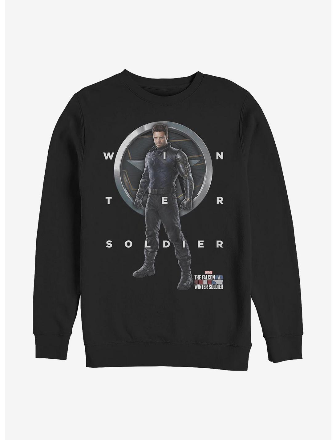 Marvel The Falcon And The Winter Soldier Grid Text Sweatshirt, BLACK, hi-res