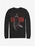 Marvel The Falcon And The Winter Soldier Falcon Repeating Long-Sleeve T-Shirt, BLACK, hi-res