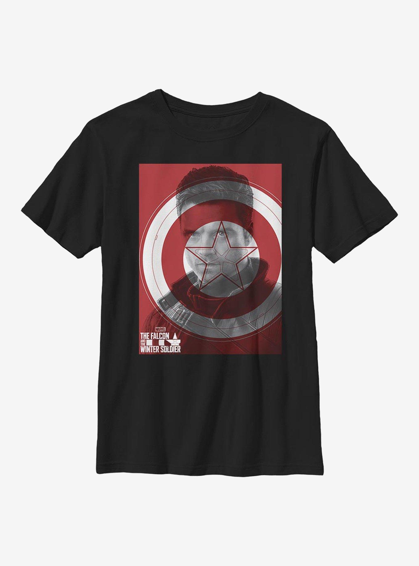 Marvel The Falcon And The Winter Soldier Winter Shield Youth T-Shirt, , hi-res