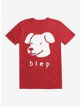 Blep Dog T-Shirt, RED, hi-res