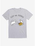 Cat Vs. Pizza T-Shirt, HEATHER GREY, hi-res