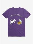Cat Vs. Pizza T-Shirt, PURPLE, hi-res