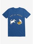 Cat Vs. Pizza T-Shirt, ROYAL, hi-res