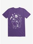 Death Rides A Black Cat T-Shirt, PURPLE, hi-res
