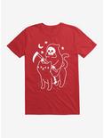 Death Rides A Black Cat T-Shirt, RED, hi-res