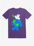 Peace On Earth T-Shirt, PURPLE, hi-res