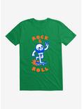 Rock & Roll Skull T-Shirt, KELLY GREEN, hi-res