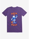 Rock & Roll Skull T-Shirt, PURPLE, hi-res