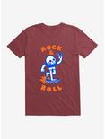 Rock & Roll Skull T-Shirt, SCARLET, hi-res