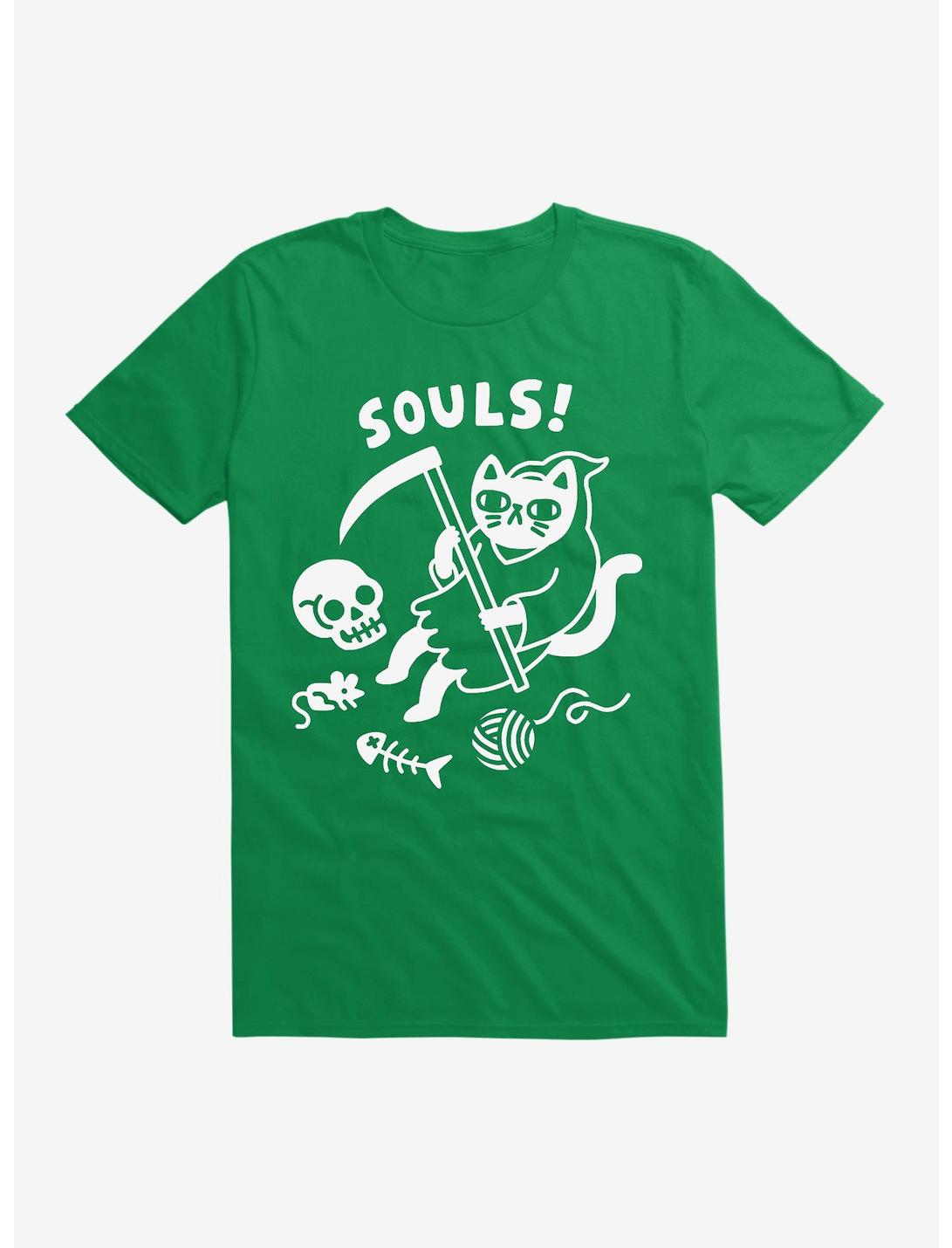 Death Cat T-Shirt, KELLY GREEN, hi-res
