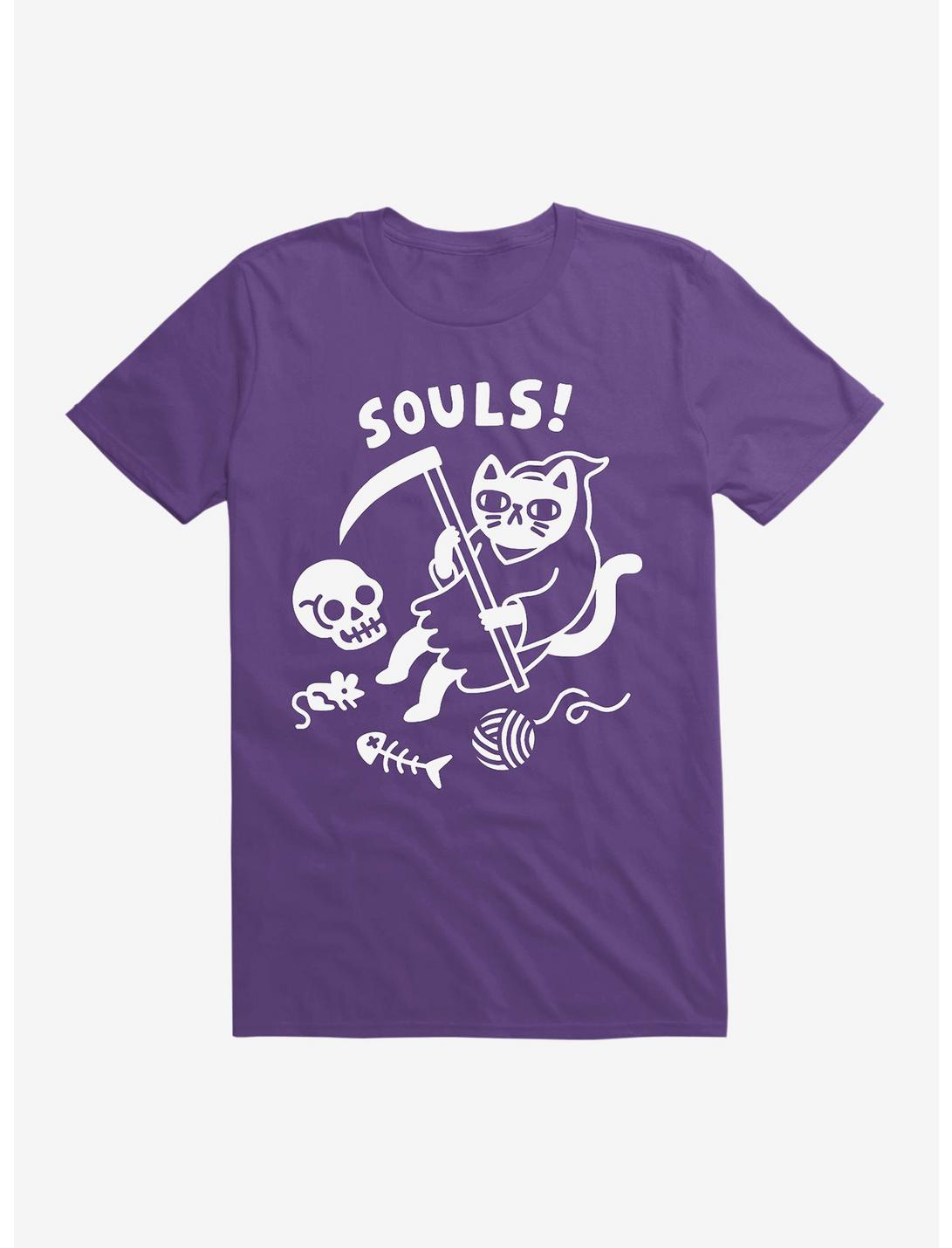 Death Cat T-Shirt, PURPLE, hi-res