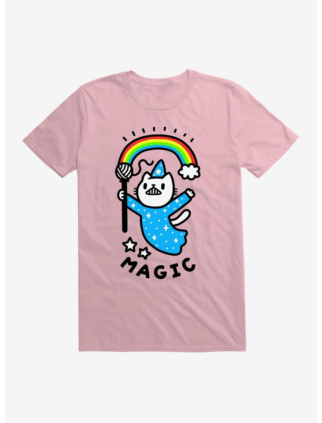 Magical Wizard Cat T-Shirt, LIGHT PINK, hi-res