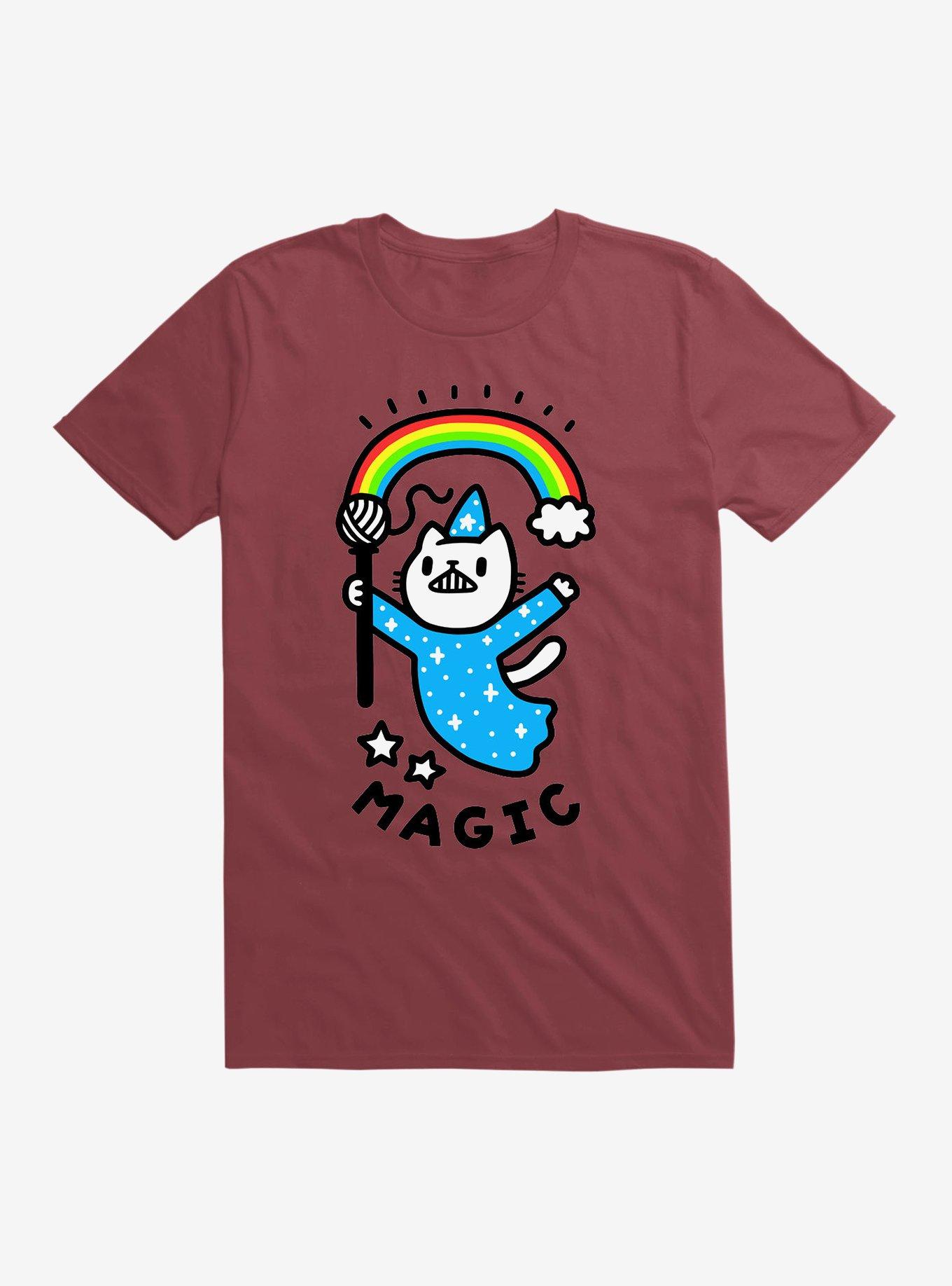 Magical Wizard Cat T-Shirt, SCARLET, hi-res