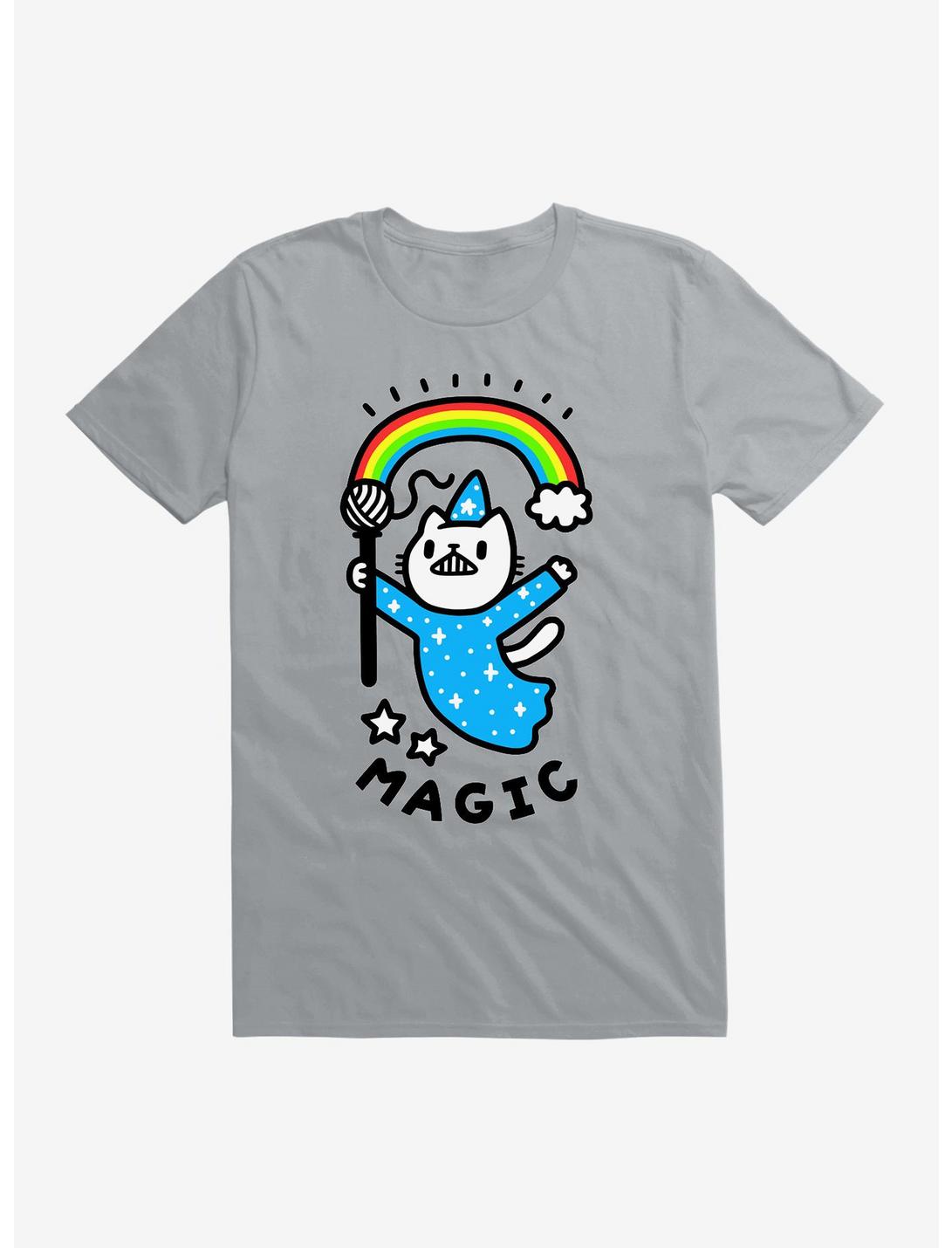 Magical Wizard Cat T-Shirt, SILVER, hi-res
