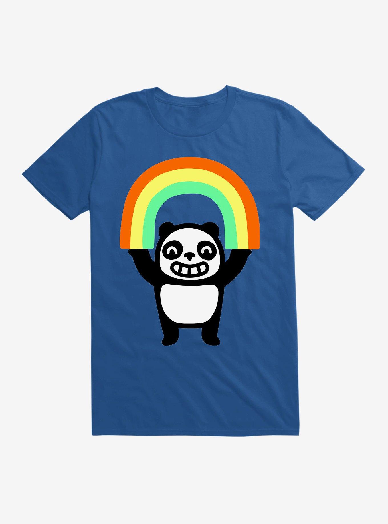 Panda Found A Rainbow T-Shirt, ROYAL, hi-res