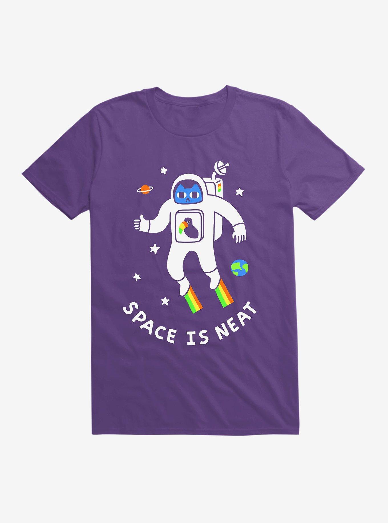 Space Is Neat T-Shirt, PURPLE, hi-res