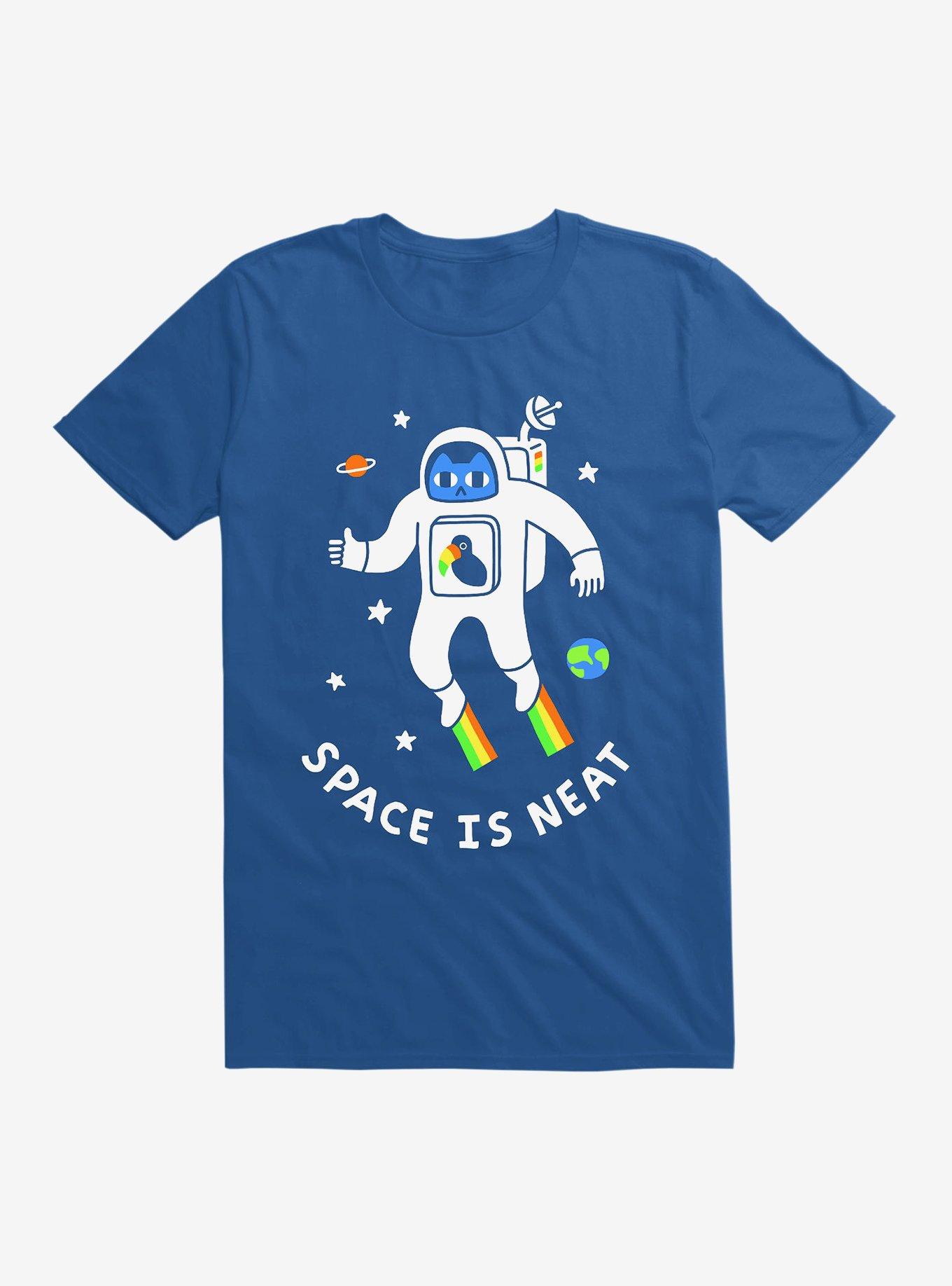 Space Is Neat T-Shirt, ROYAL, hi-res