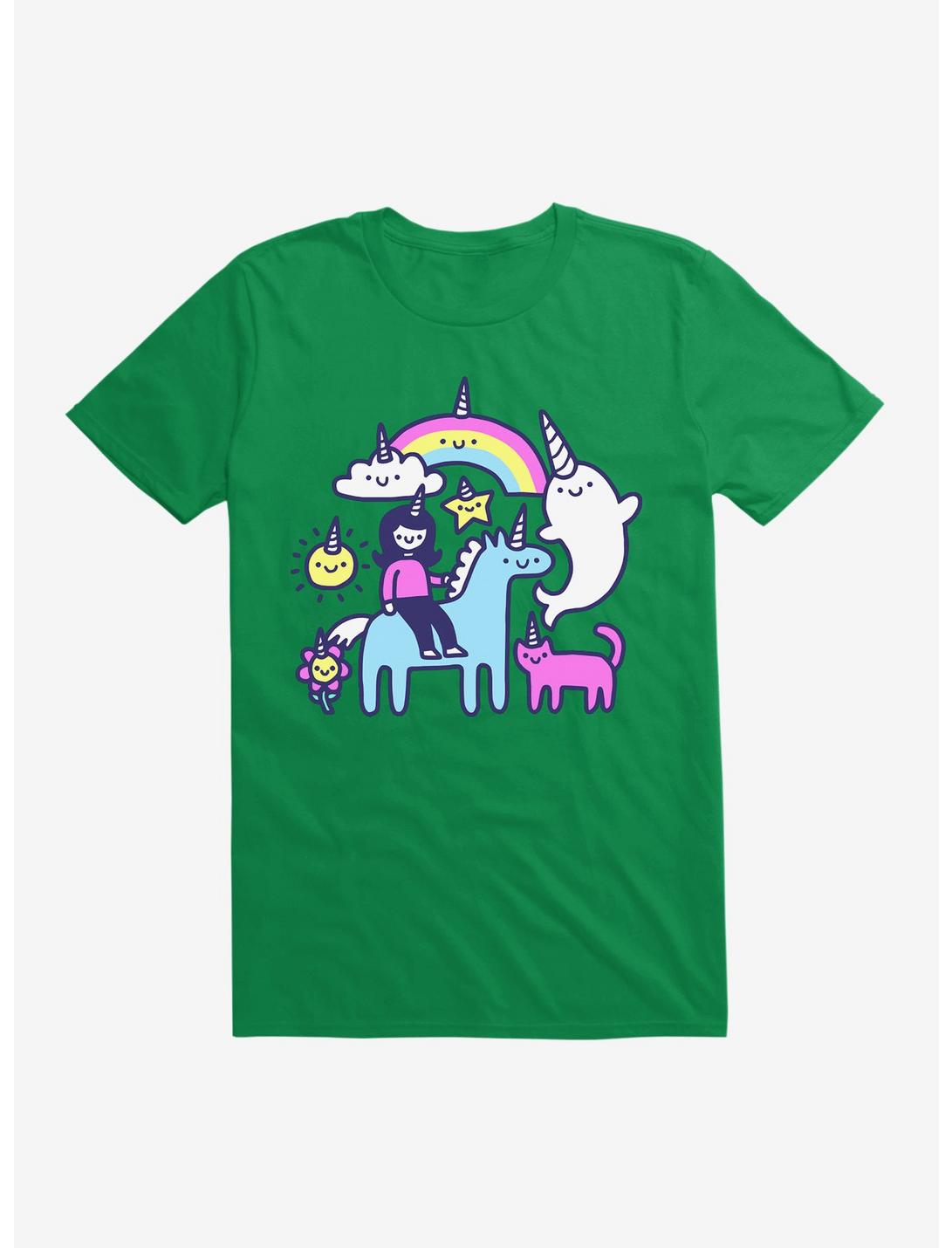 Unicorns Everywhere! T-Shirt, KELLY GREEN, hi-res