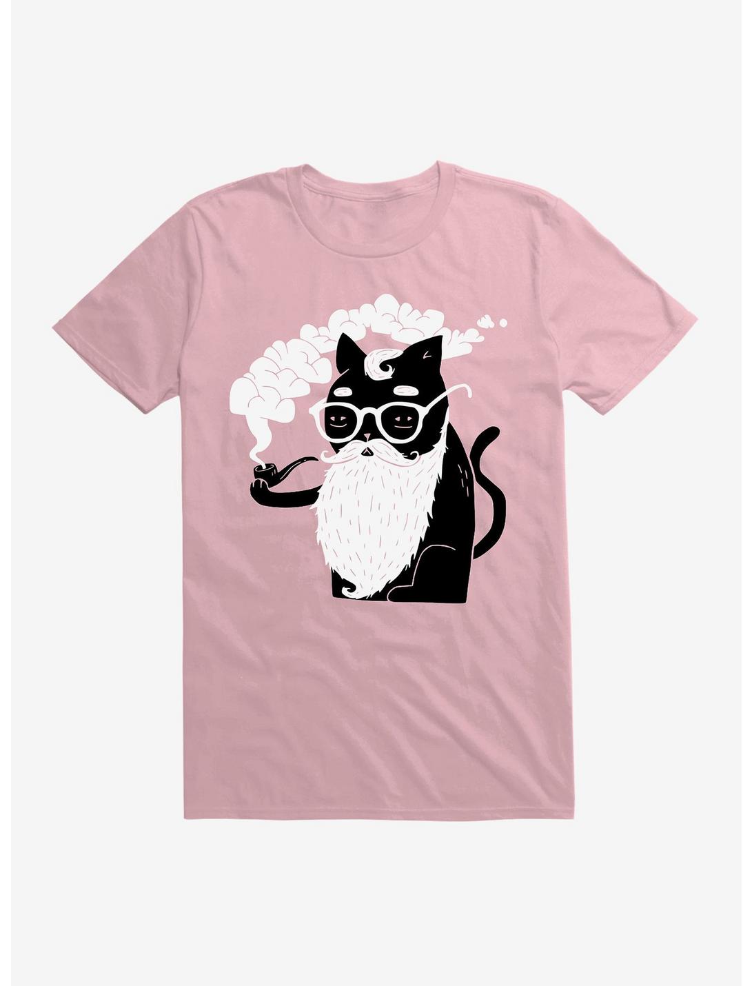 Whiskers And Pipe T-Shirt, LIGHT PINK, hi-res
