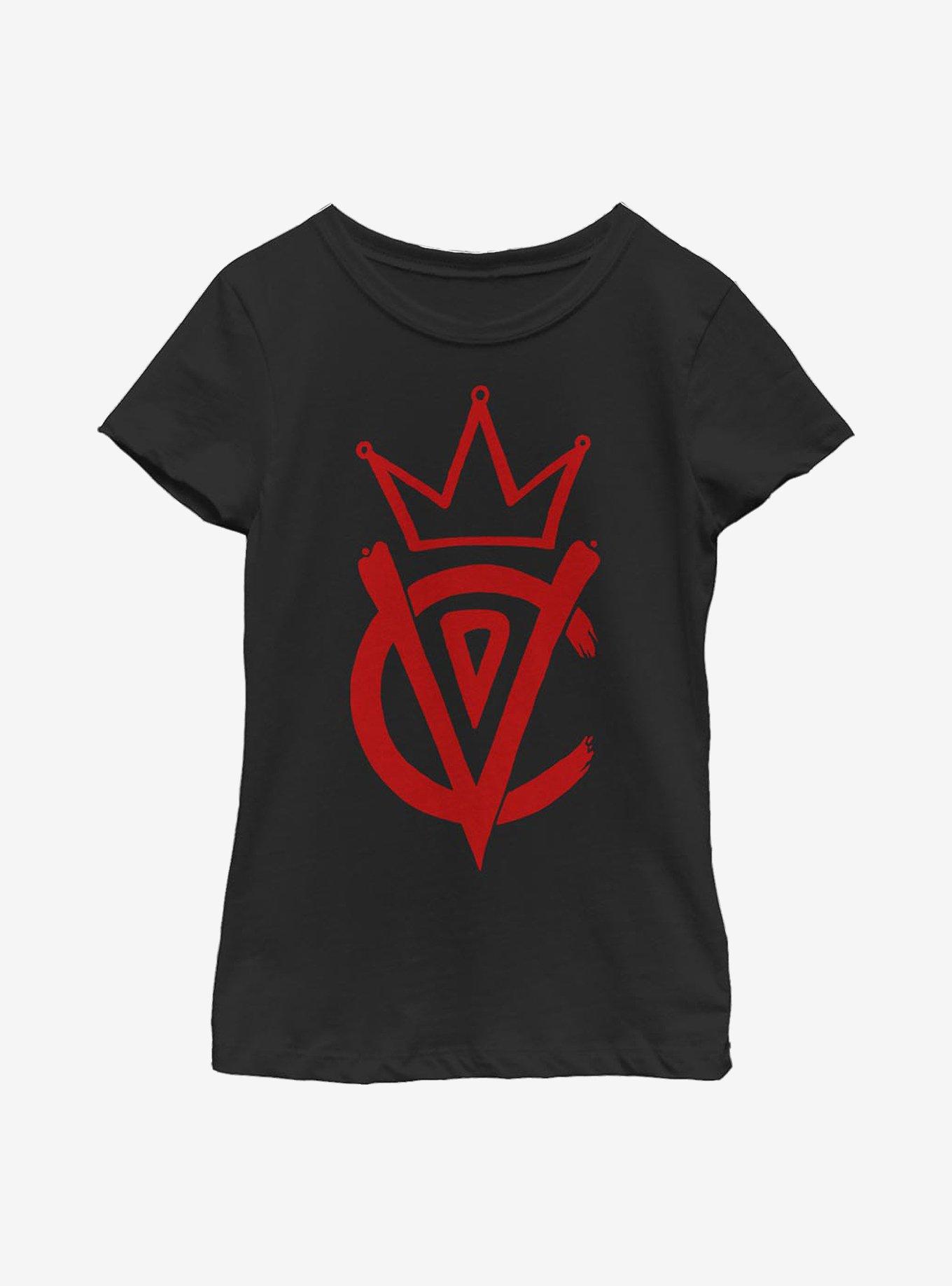 Disney Cruella Emblem Youth Girls T-Shirt, BLACK, hi-res