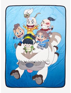 Avatar: The Last Airbender Flying with Chibi Gaang Throw - BoxLunch Exclusive, , hi-res