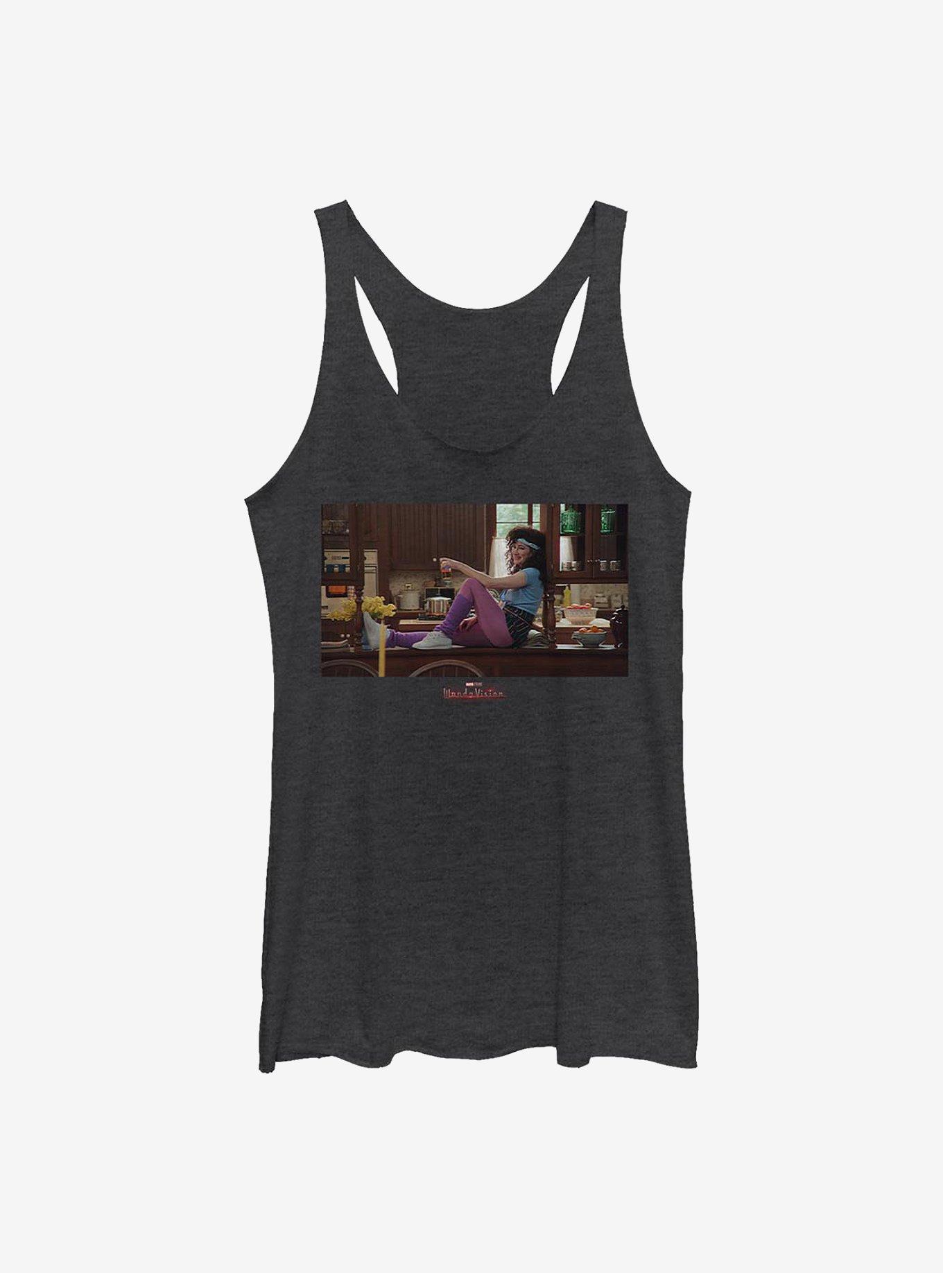 Marvel WandaVision Best Neighbor Agatha Girls Tank, BLK HTR, hi-res