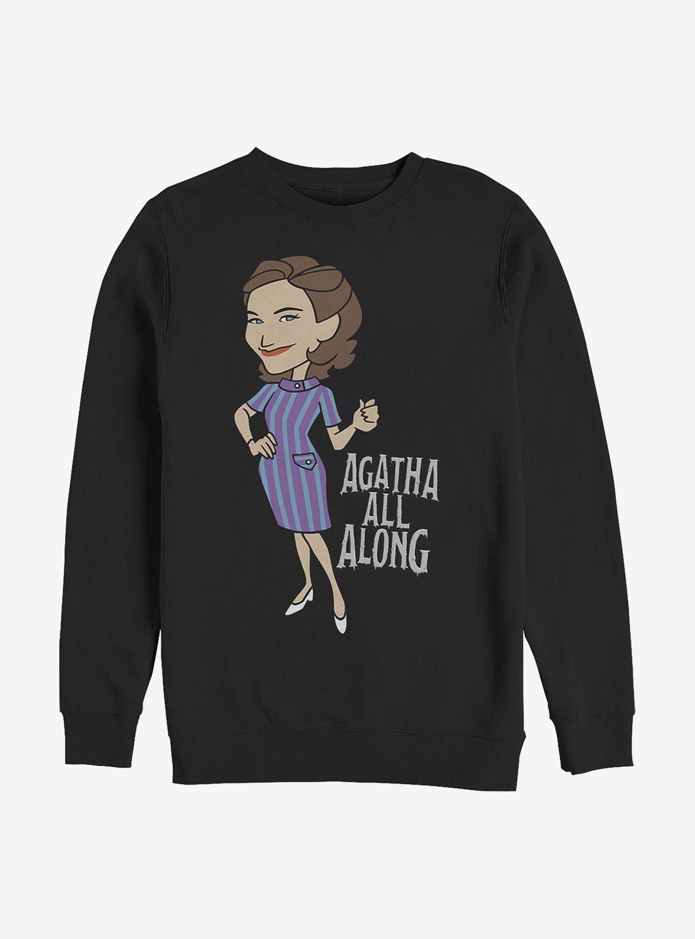 Marvel WandaVision Agatha All Along Crew Sweatshirt, BLACK, hi-res