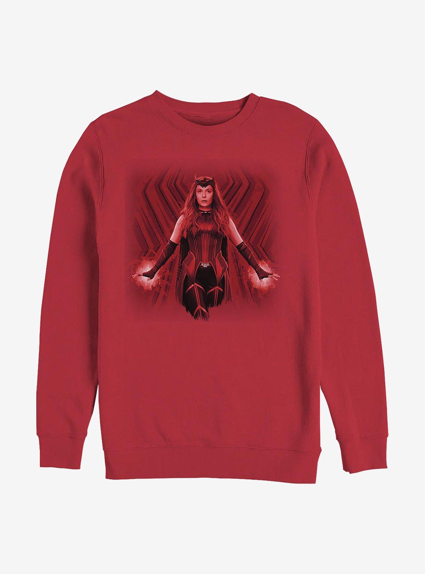 Marvel WandaVision Powerful Scarlet Witch Crew Sweatshirt, RED, hi-res