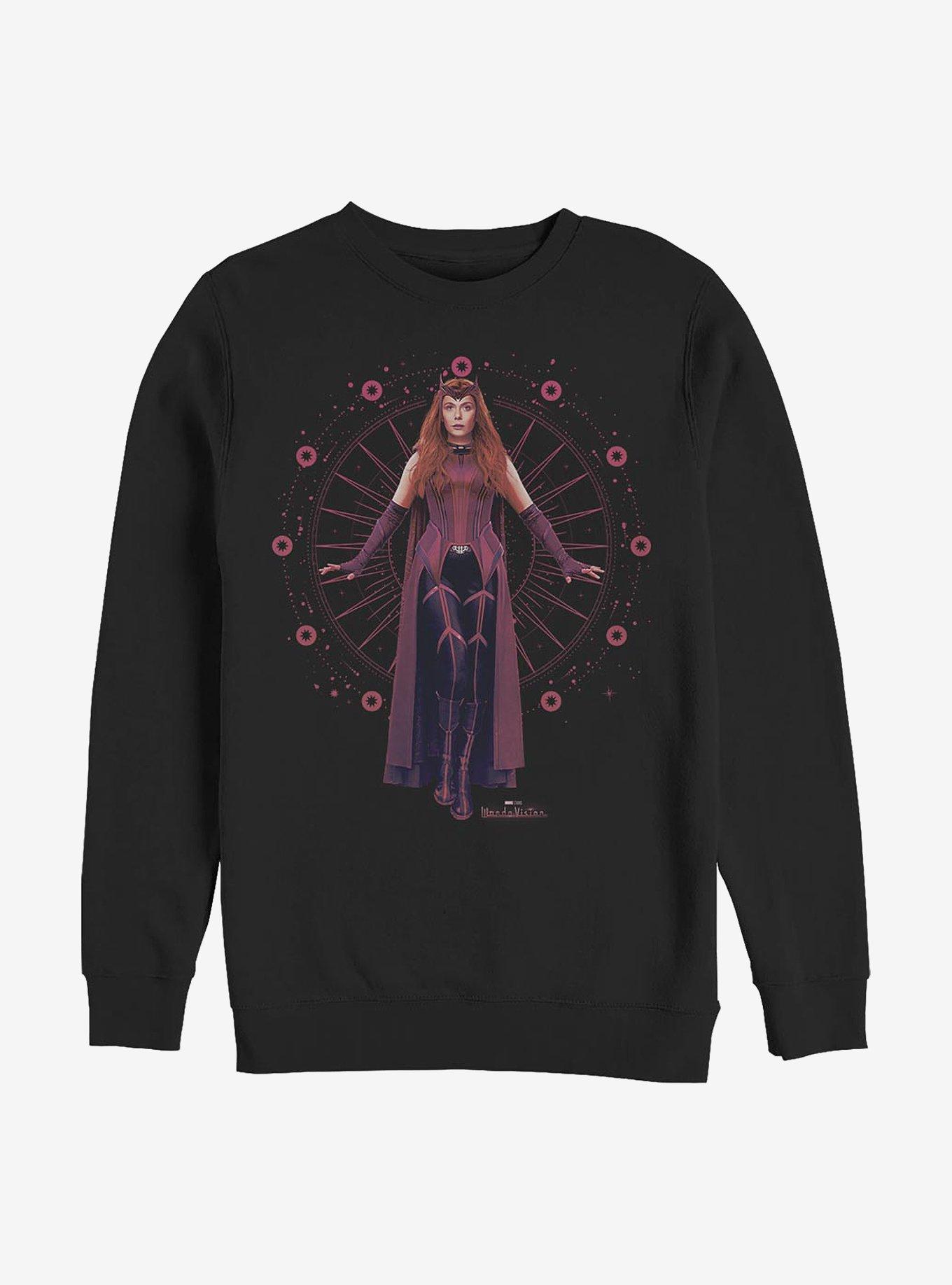 Marvel WandaVision Scarlet Witch Crew Sweatshirt, BLACK, hi-res