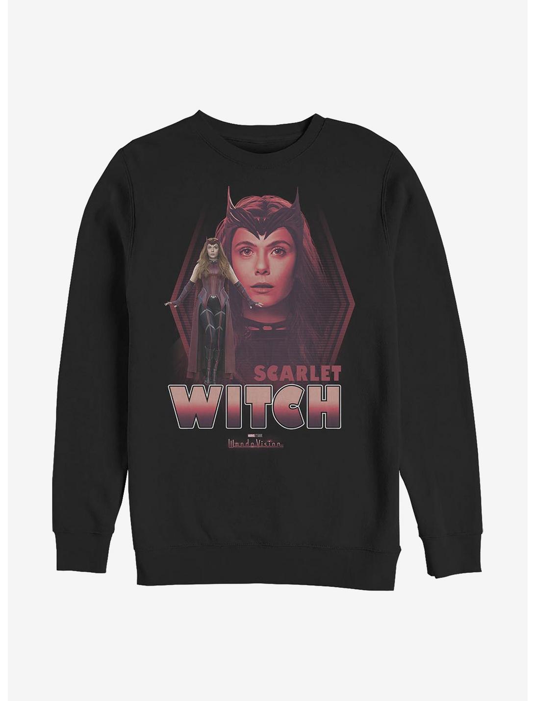 Marvel WandaVision Scarlet Witch Wanda Crew Sweatshirt, BLACK, hi-res