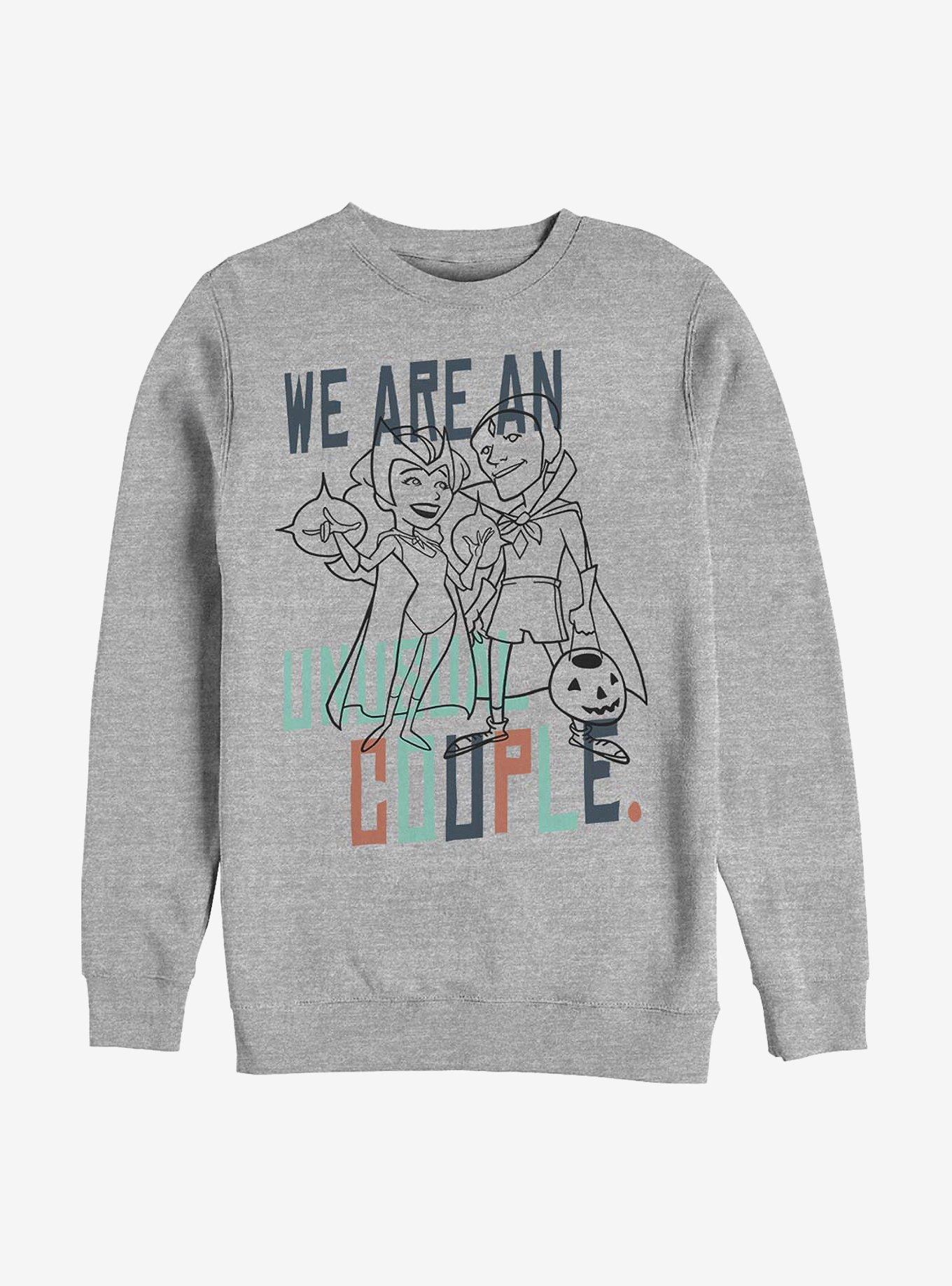 Marvel WandaVision Unusual Couple Crew Sweatshirt, ATH HTR, hi-res