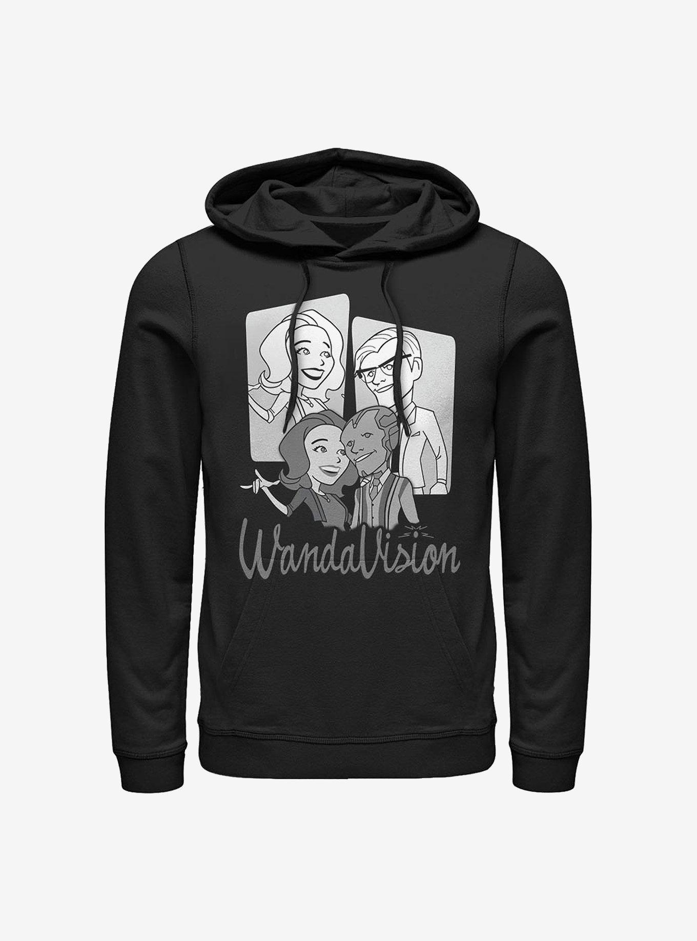 Marvel WandaVision Retro Character Panels Hoodie, BLACK, hi-res