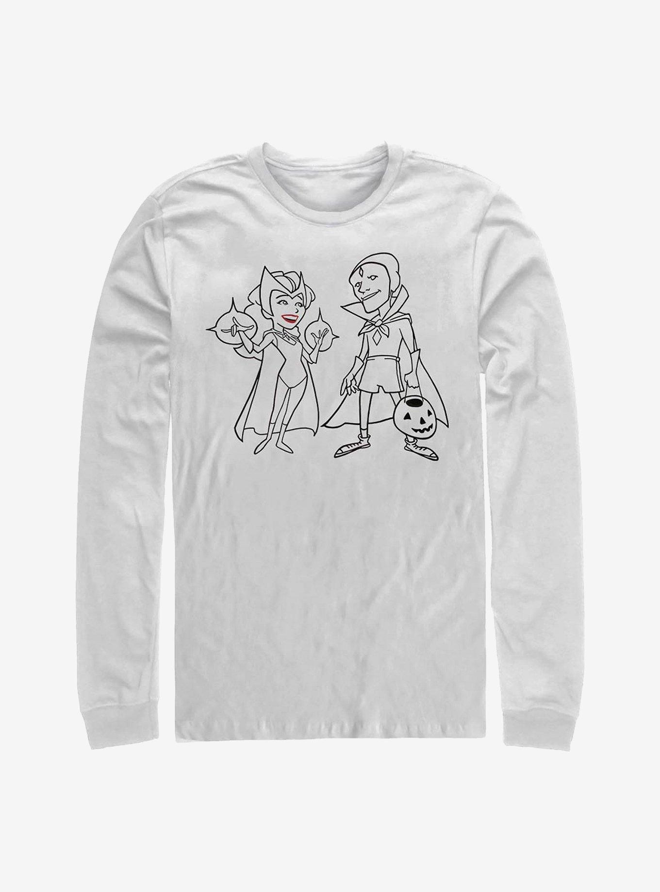 Marvel WandaVision Costume Couple Simple Ink Long-Sleeve T-Shirt