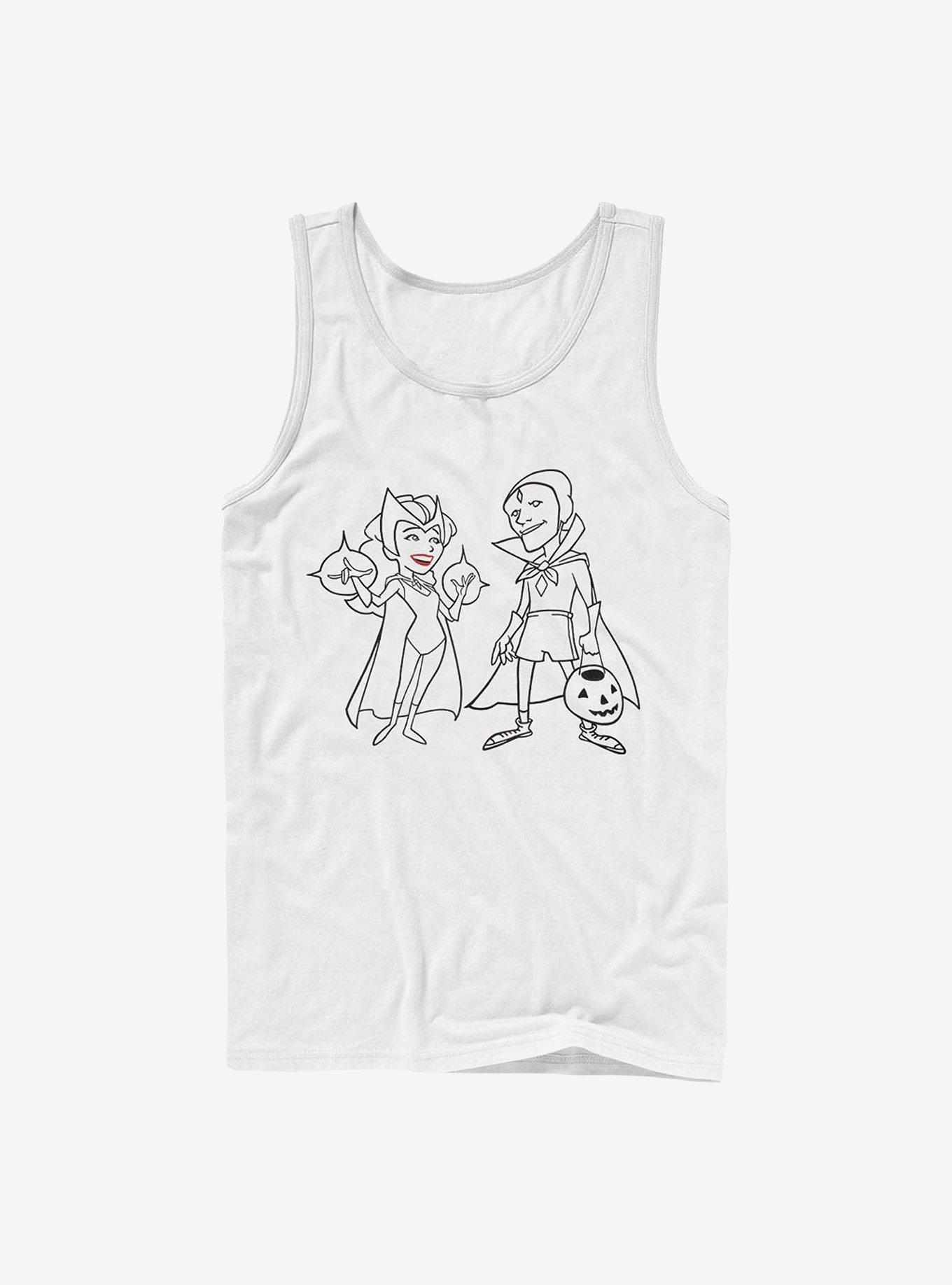 Marvel WandaVision Costume Couple Simple Ink Tank, WHITE, hi-res