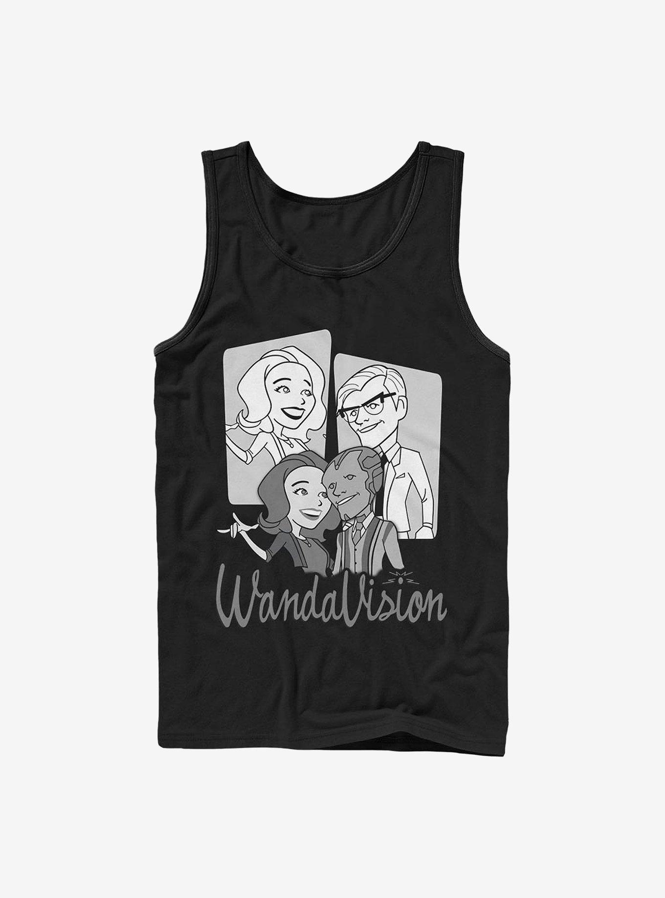 Marvel WandaVision Retro Character Panels Tank, BLACK, hi-res