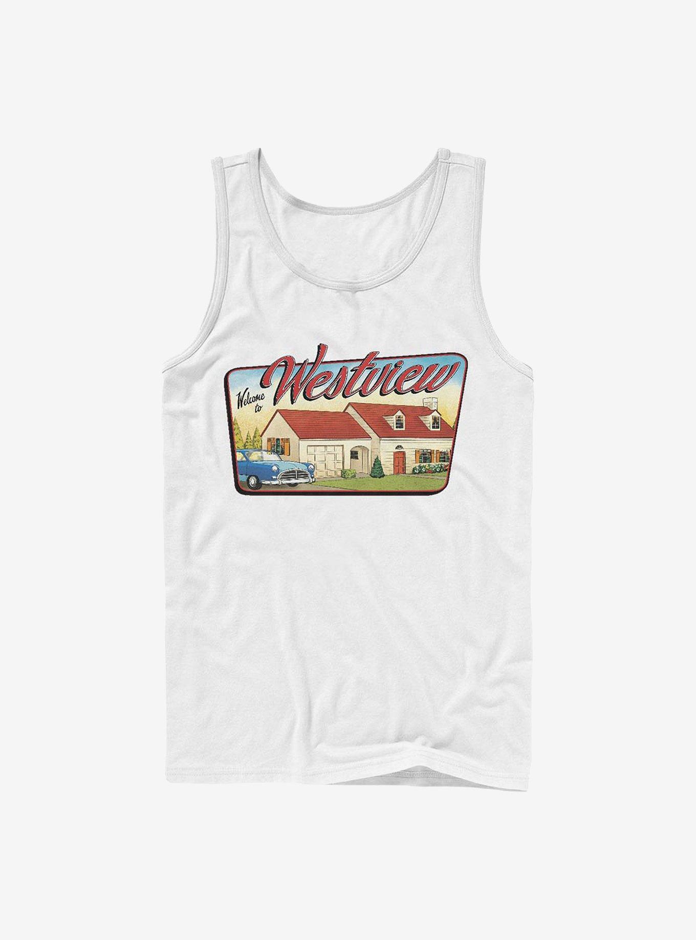 Marvel WandaVision Westview Welcome Tank, WHITE, hi-res