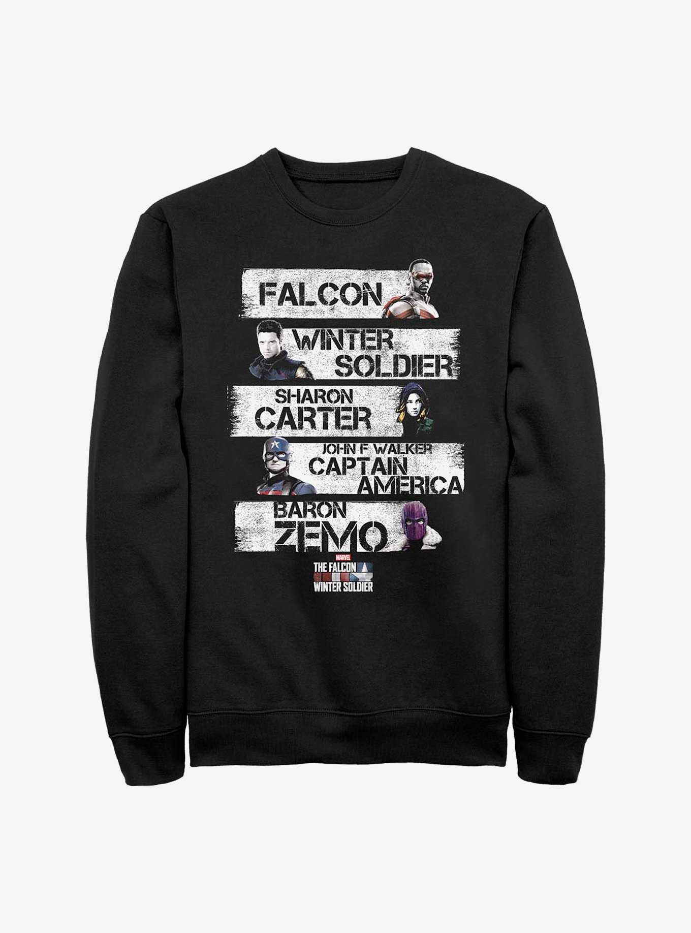 Marvel The Falcon And The Winter Soldier Character Stack Sweatshirt, , hi-res