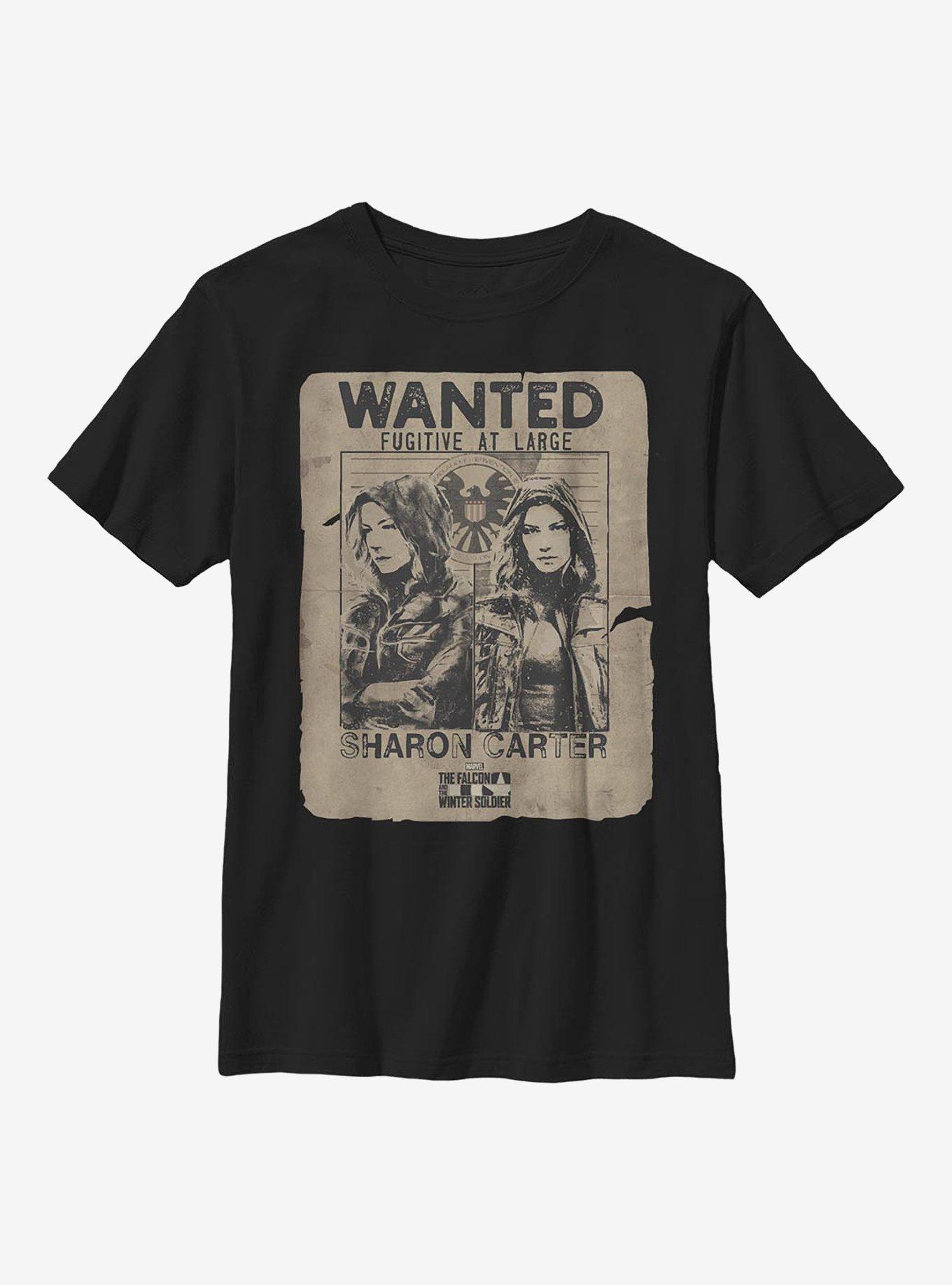 Marvel The Falcon And The Winter Soldier Unjustly Accused Youth T-Shirt, BLACK, hi-res