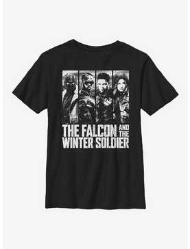 Marvel The Falcon And The Winter Soldier White Out Youth T-Shirt, , hi-res