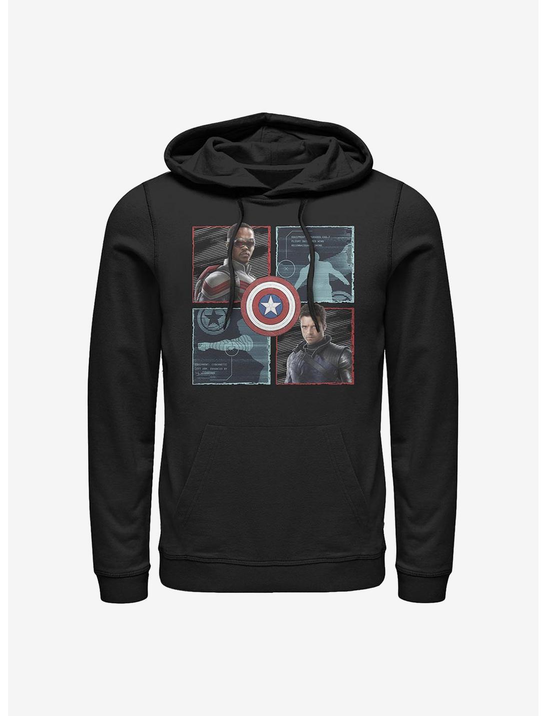 Marvel The Falcon And The Winter Soldier Hero Box Up Hoodie, BLACK, hi-res