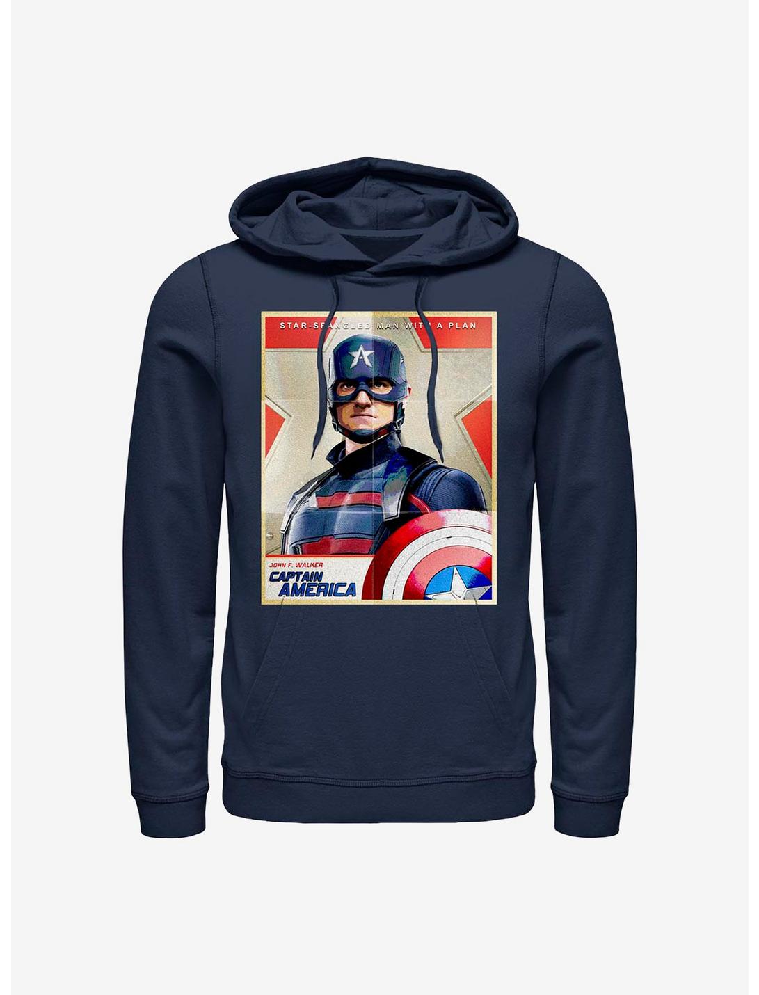 Marvel The Falcon And The Winter Soldier Inspired By Cap Hoodie, NAVY, hi-res