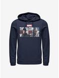 Marvel The Falcon And The Winter Soldier Logo Fill Hoodie, NAVY, hi-res